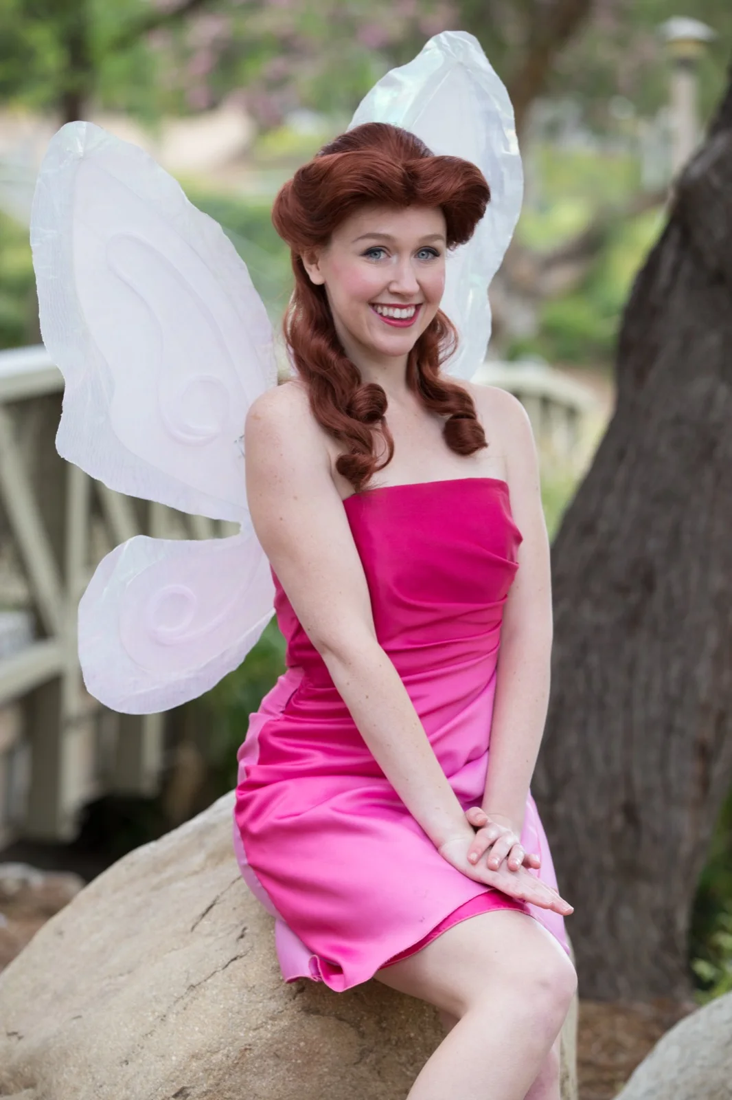 Pink Fairy party character in Boise