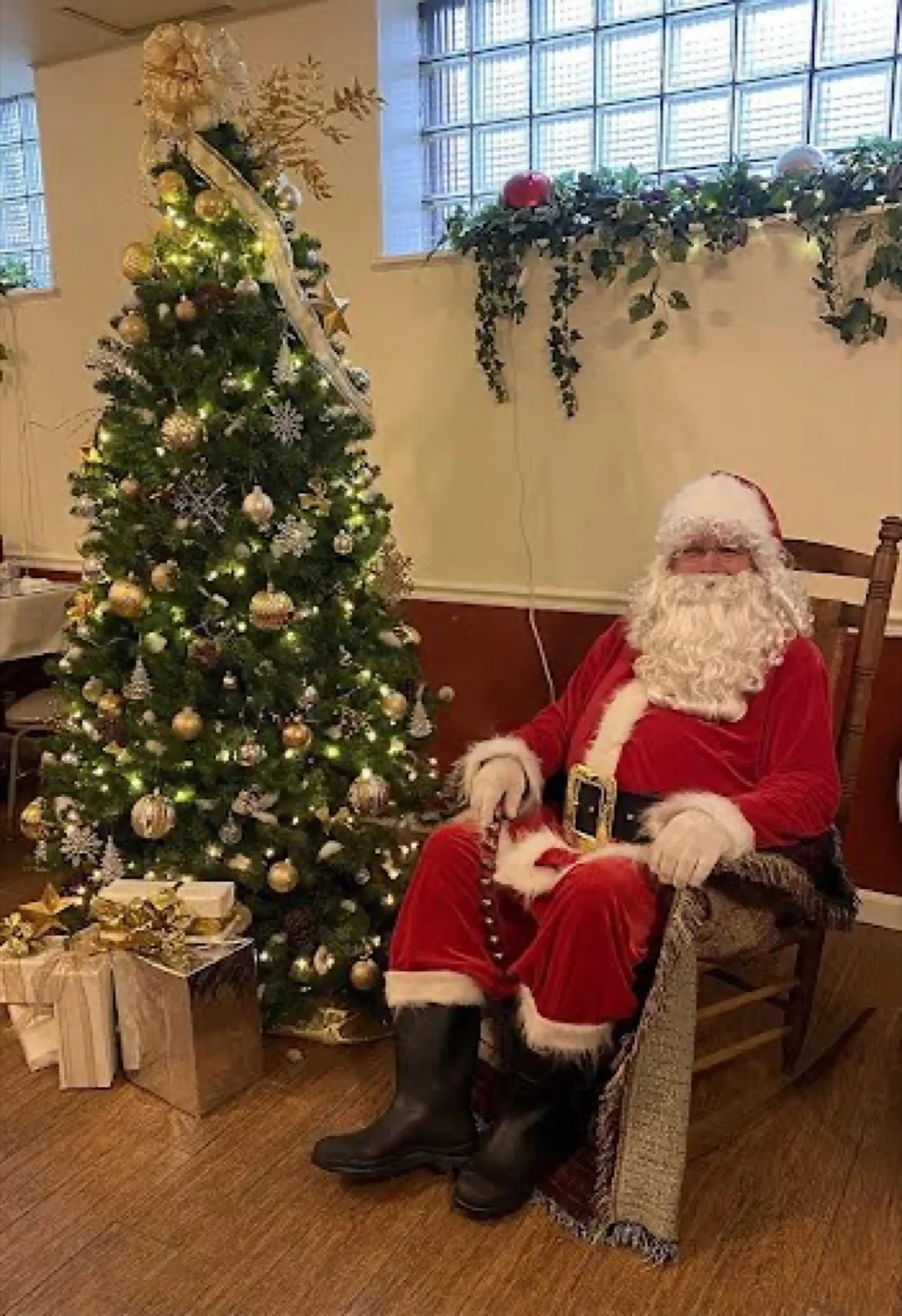 Santa party character in Boise