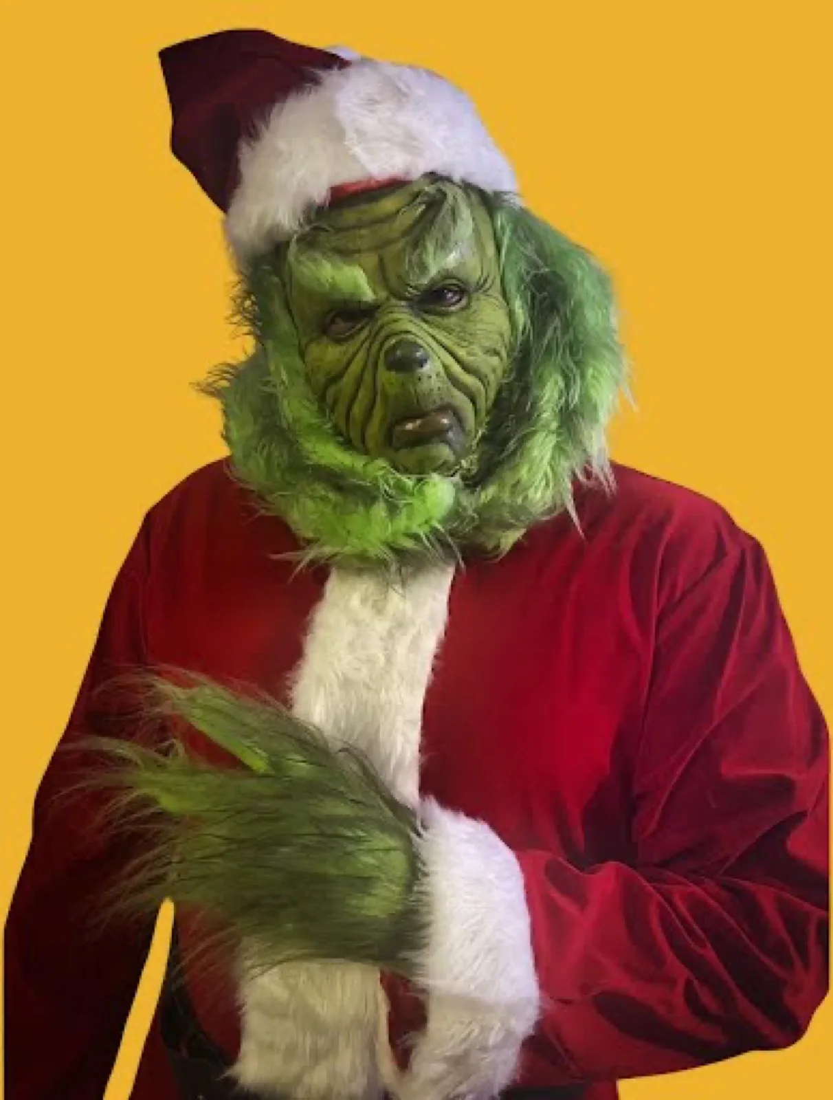 Holiday Grump party character in Boise